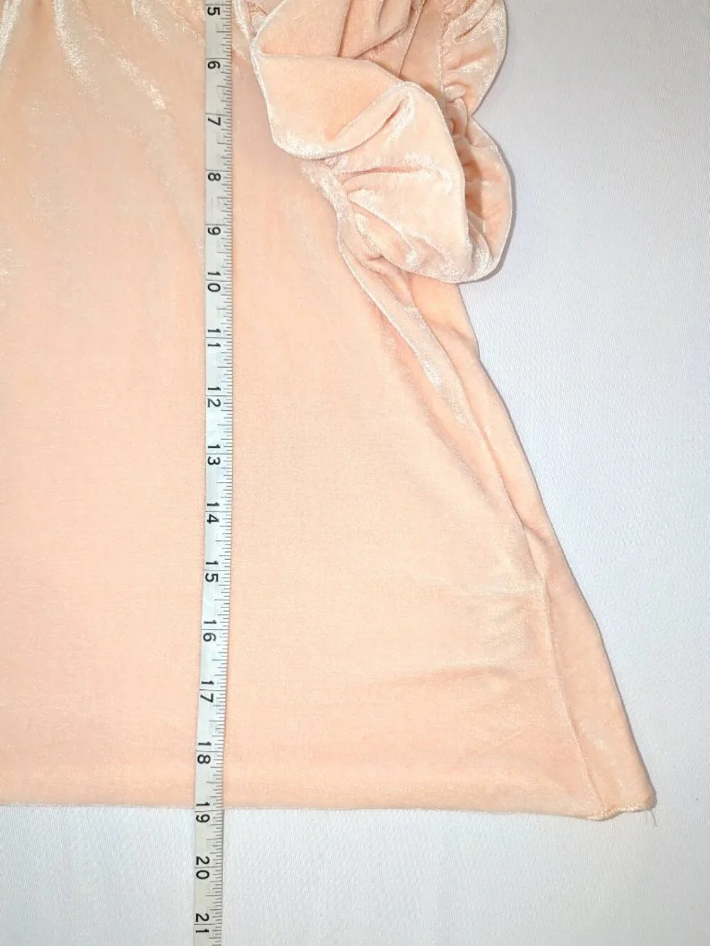 Free People | Terese Top Pink Velvet Short Puff Sleeves | Size Small